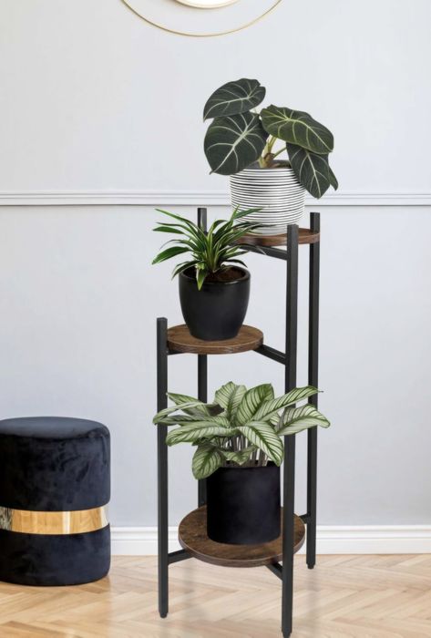 Stojak na kwiaty loft Kwietnik stojący 3-poziomowy