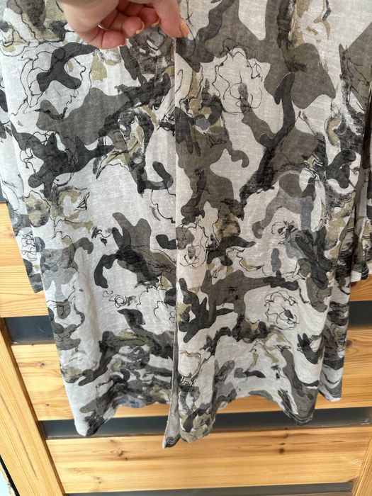 Prodotto Italiano beżowy melanż wiskozowo-poliestrowa narzutka NOWA