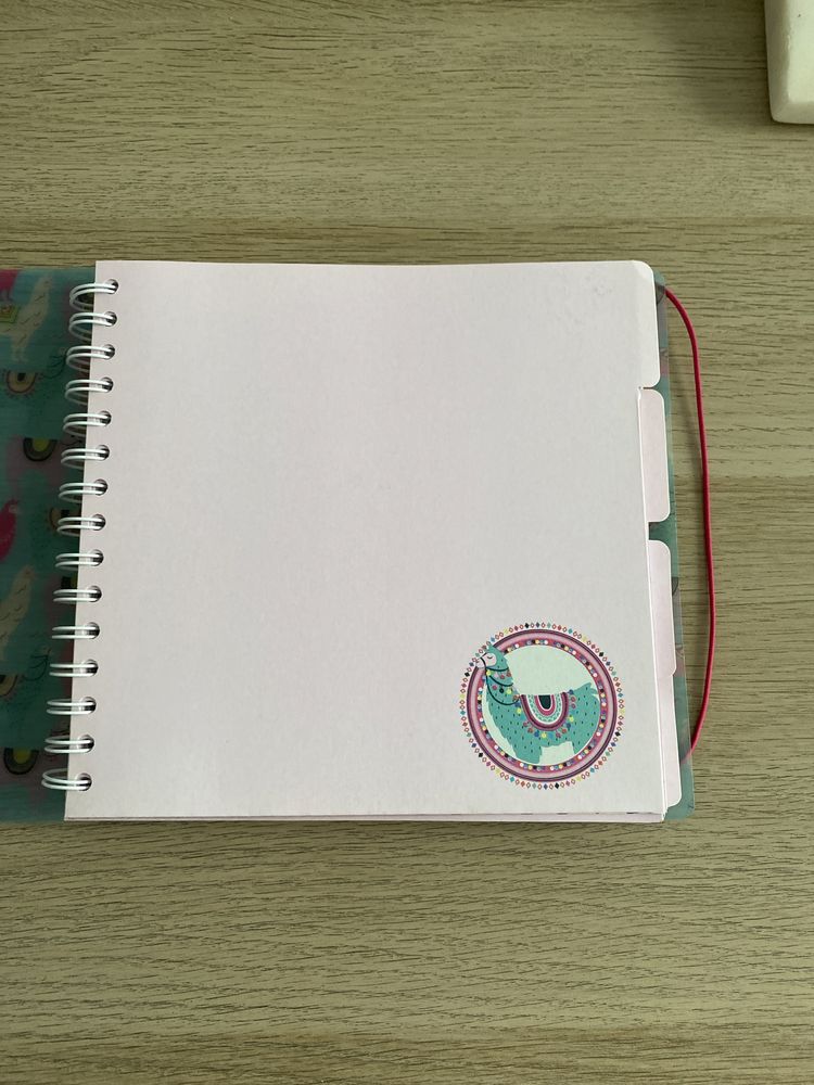 Caderno argolas, lama, novo