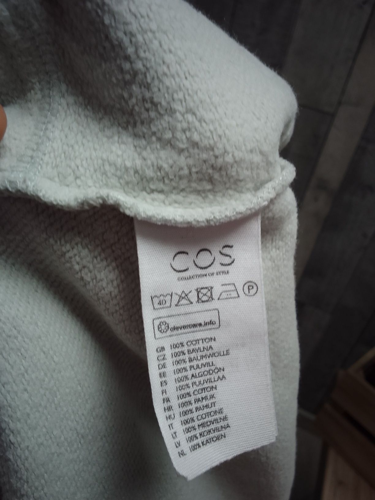 COS miętowa sukienka bluza damska luźna S