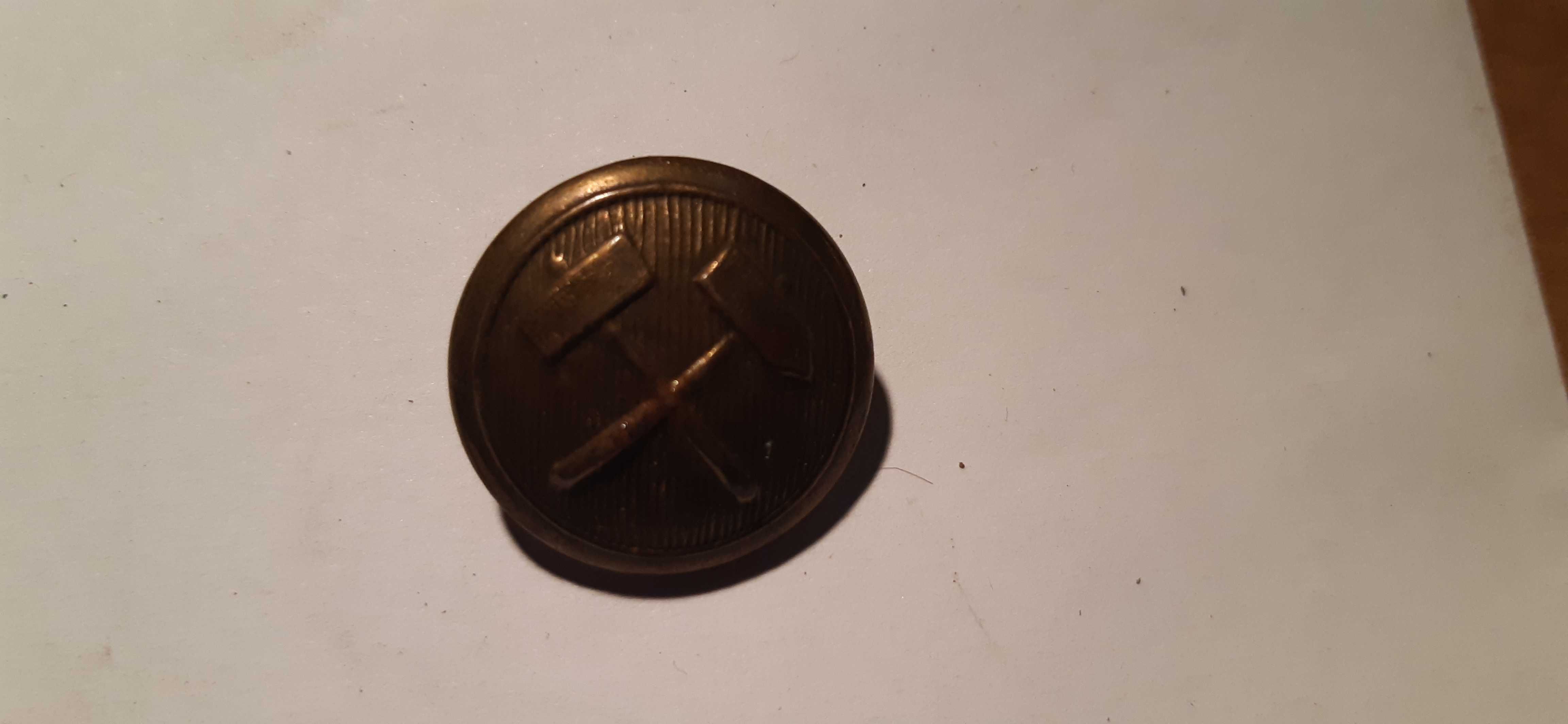 stare pamiątki górnicze, kotylion, odznaczenie oraz 2 guziki zestaw