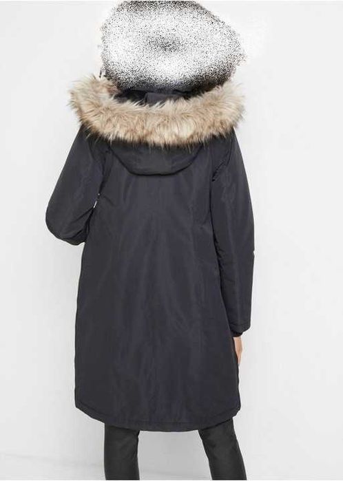 płaszcz ciążowy ocieplany wodoodporny kaptur,  z wstawką niemowlęcą 42