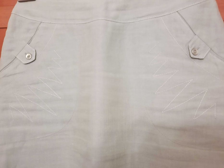 Spódnica zielona na lato 100% len marki BOLERO