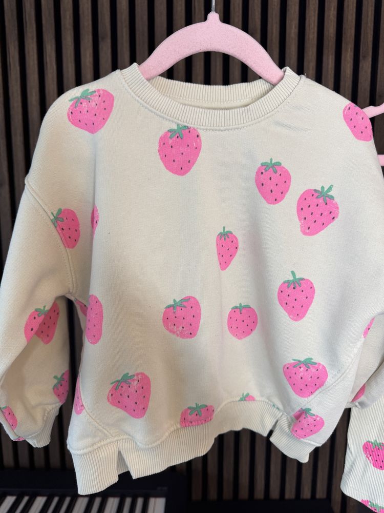Bluza i legginsy w truskawki zara 92/98