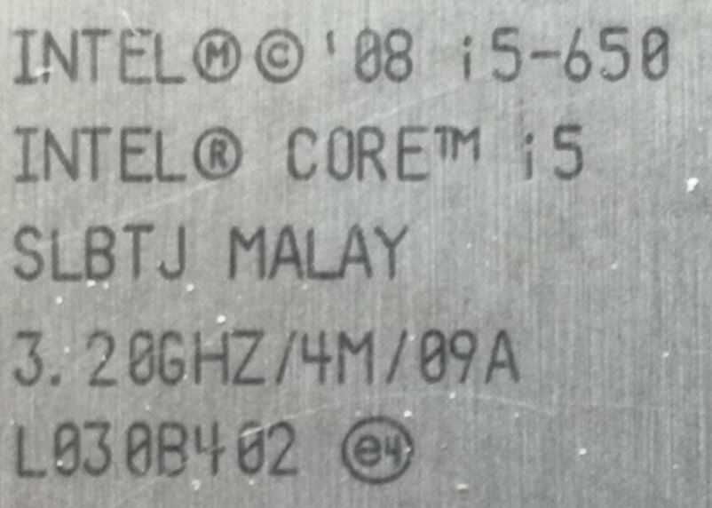 Processador Intel Core i5-650