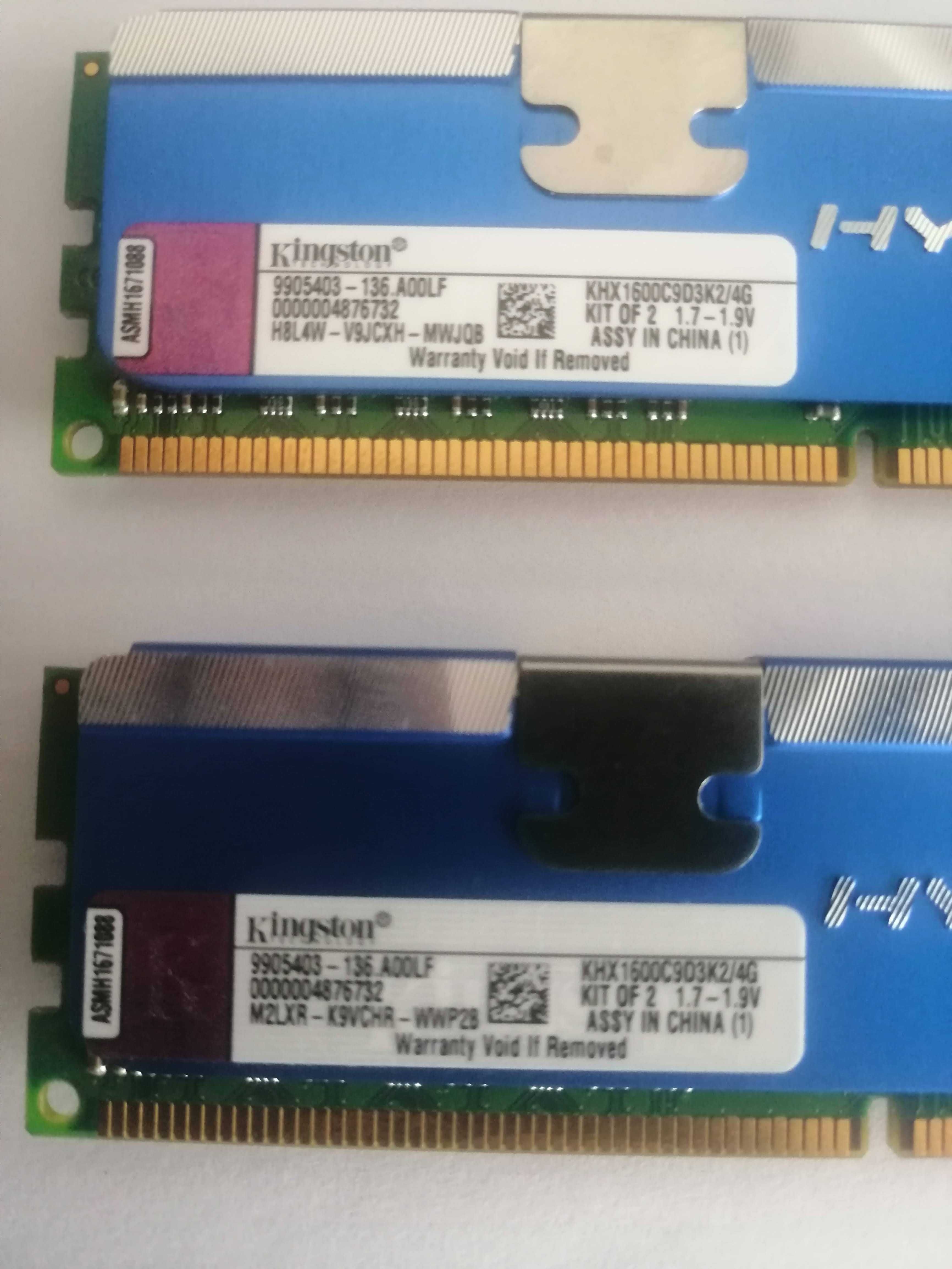 Kit de memória Kingston HyperX KHX1600C9D3K2/4G - 4Gb