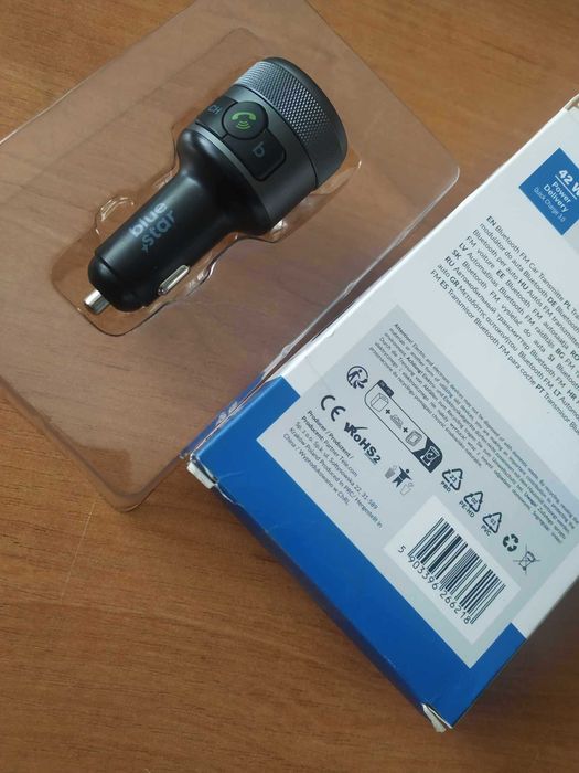 Transmiter FM do auta - bluetooth - Blue Star QC3.0 PD 42W