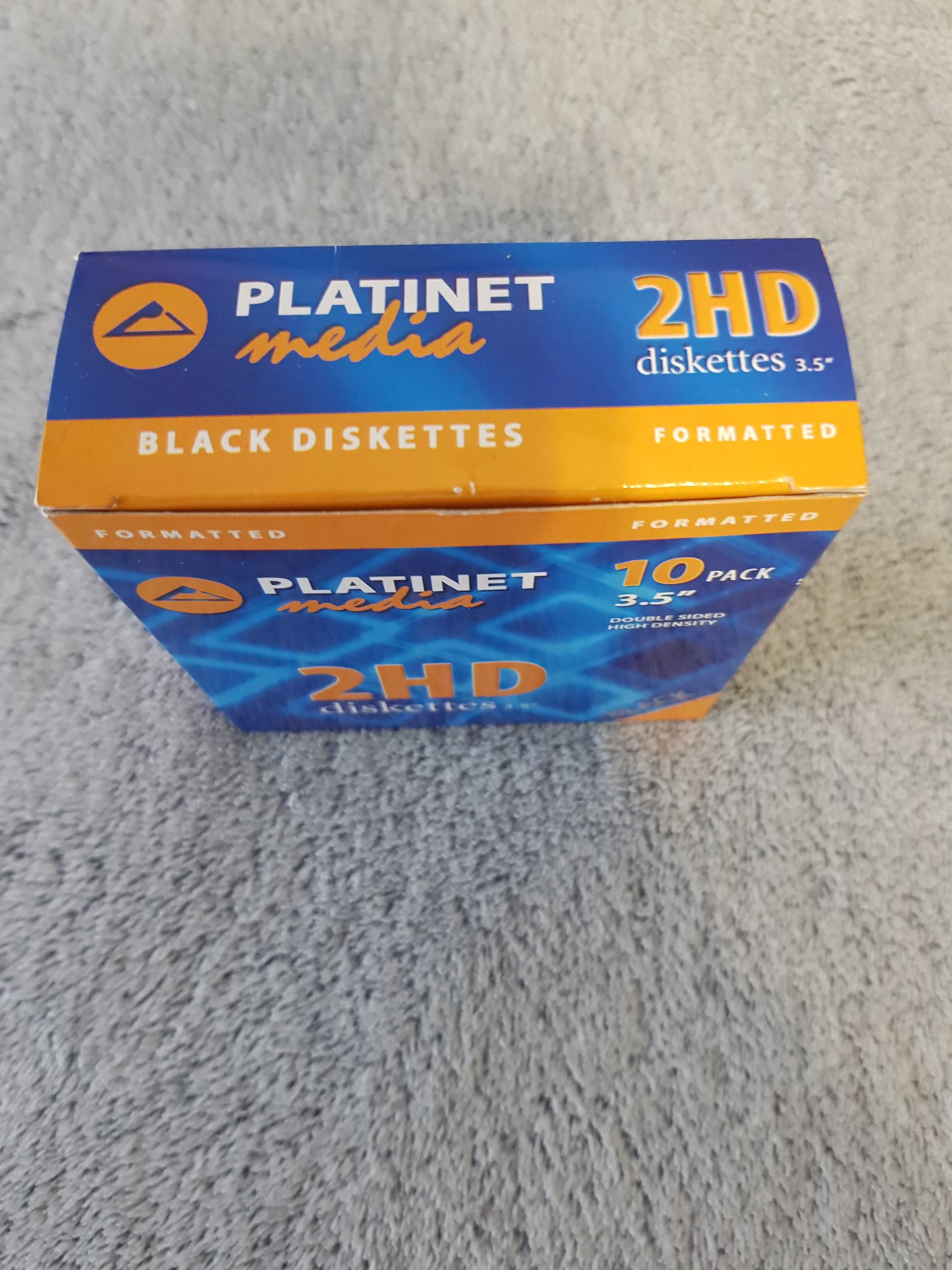 Dyskietki/ 2HD diskettes 3.5" black 10 pack Platinet media NOWE