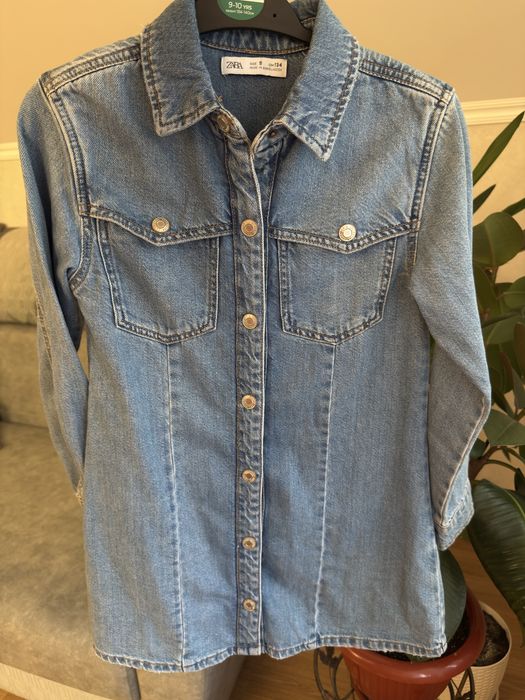 Джинсова сукня ZARA Kids для дівчаток, розмір 134