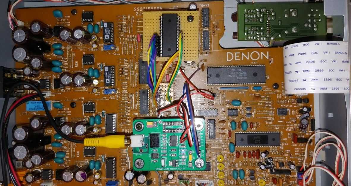 DENON DCD2560 przerobiony na DAC 4 x AD1862N R2R, SM5842APT, DIR9001
