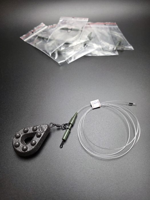 1 x fluorocarbon z bezpiecznym klipsem 50lb 1m Fiszka