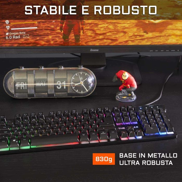 The G-Lab COMBO KRYPTON klawiatura + mysz LED RGB PC PS4 PS5 Xbox 2w1
