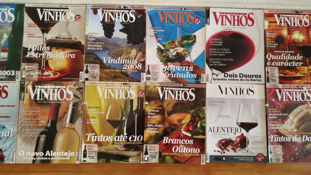 Urgente-Revistas de vinhos para coleccionadores-impecáveis (35unid.)