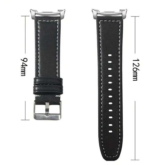 Pulseira em couro castanho escuro para samsung  galaxy Watch 8 Classic