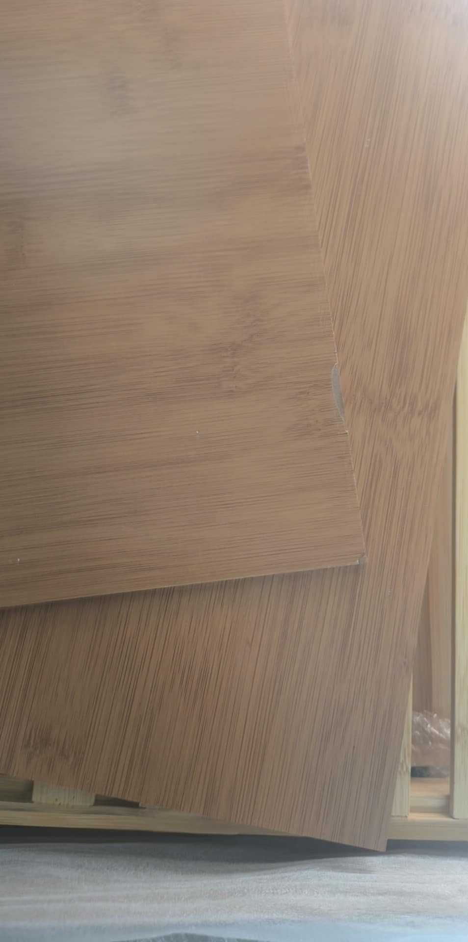 Bambusowa szafka łazienkowa, słupek  4 półki i zamykana WADY