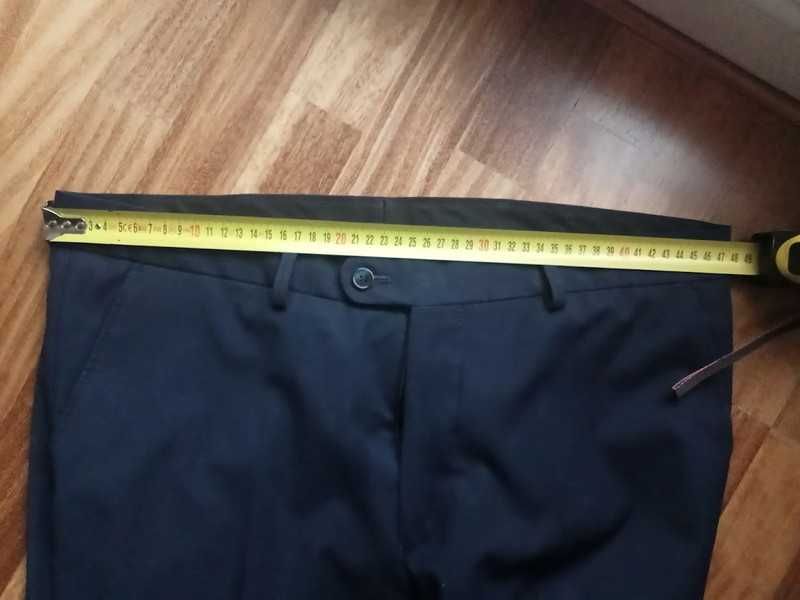 Klasyczny garnitur męski granatowy jak nowy, marynarka i spodnie