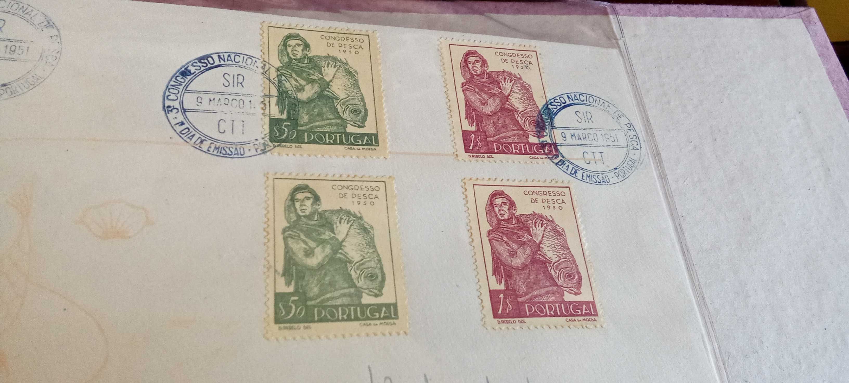 Selos de Portugal Pasta com 90 FDC de 1951 a 1970