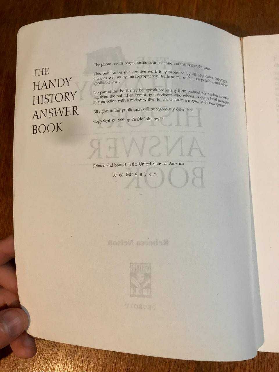Книга The Handy History Book, Rebecca Nelson енциклопедія історії