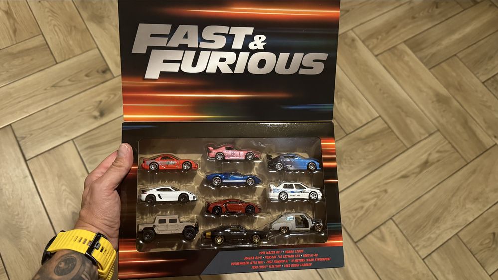 10szt aut Hot Wheels Fast&Furious