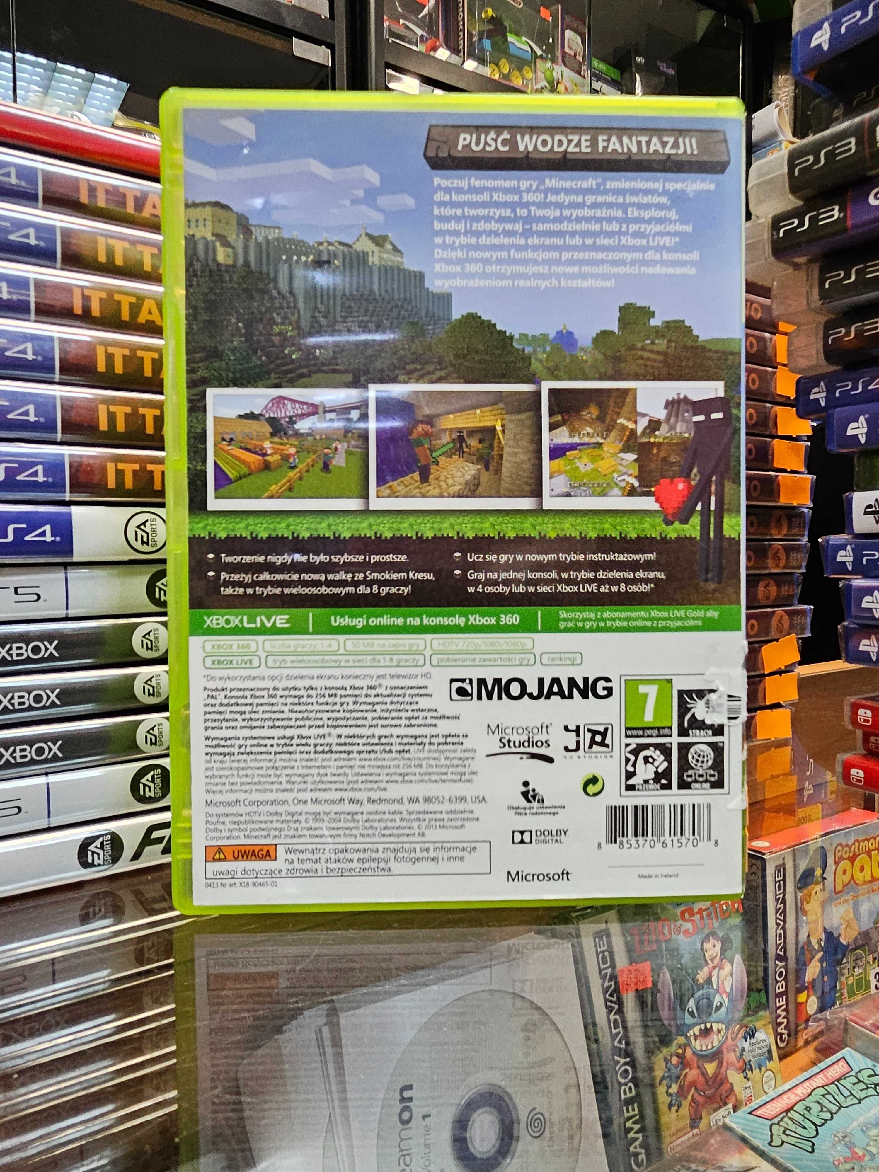 Minecraft XBOX 360,  Sklep Wysyłka Wymiana