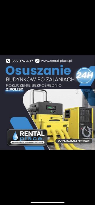 Osuszanie budynków,wynajem osuszaczy,klimatyzatory,lokalizacja wycieku