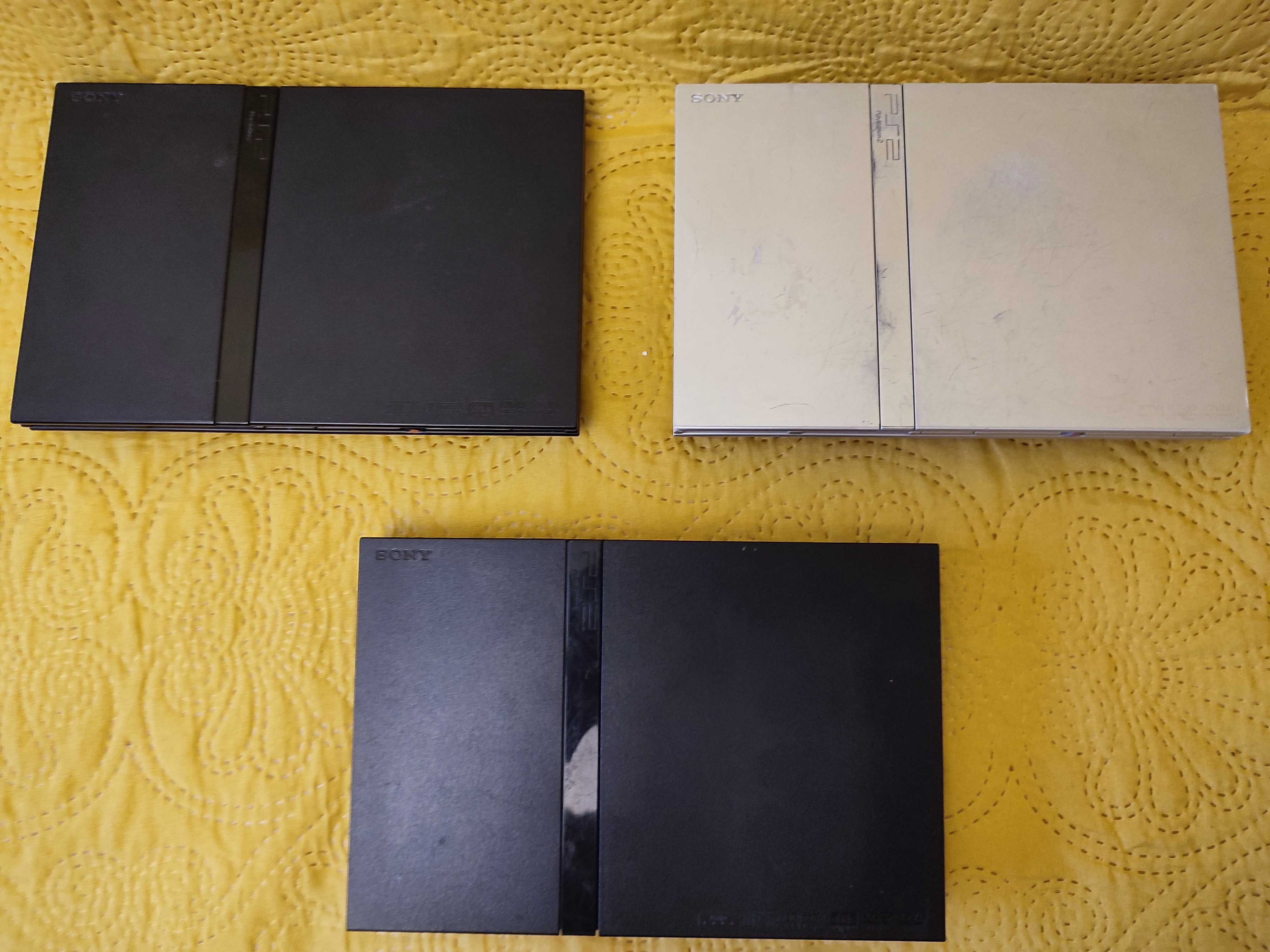 Konsole PlayStation 2 sim (PS2) - zestaw 3 szt. z defektem.