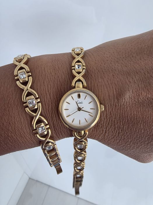Zegarek bransoletka komplet Limit kryształki glamour