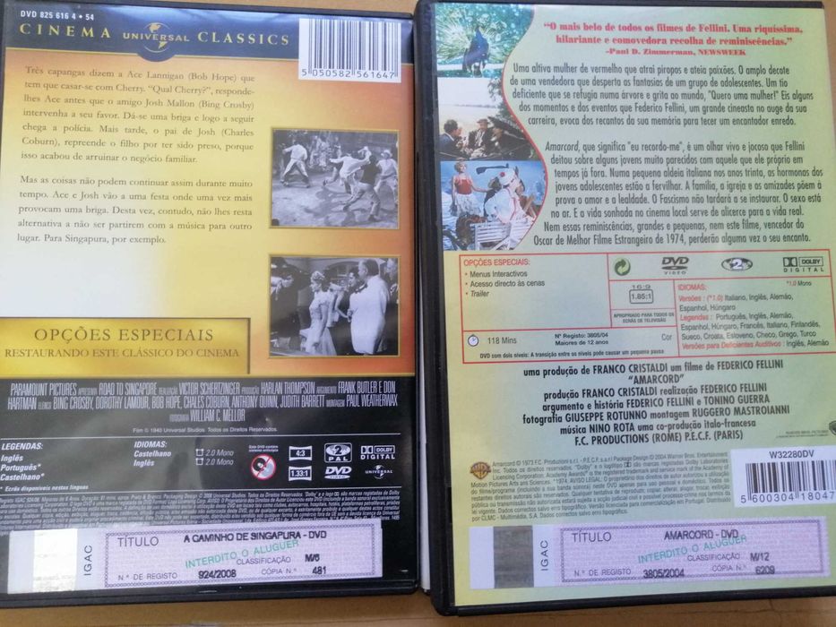A caminho de Singapura Bing Crosby Amarcord Fellini