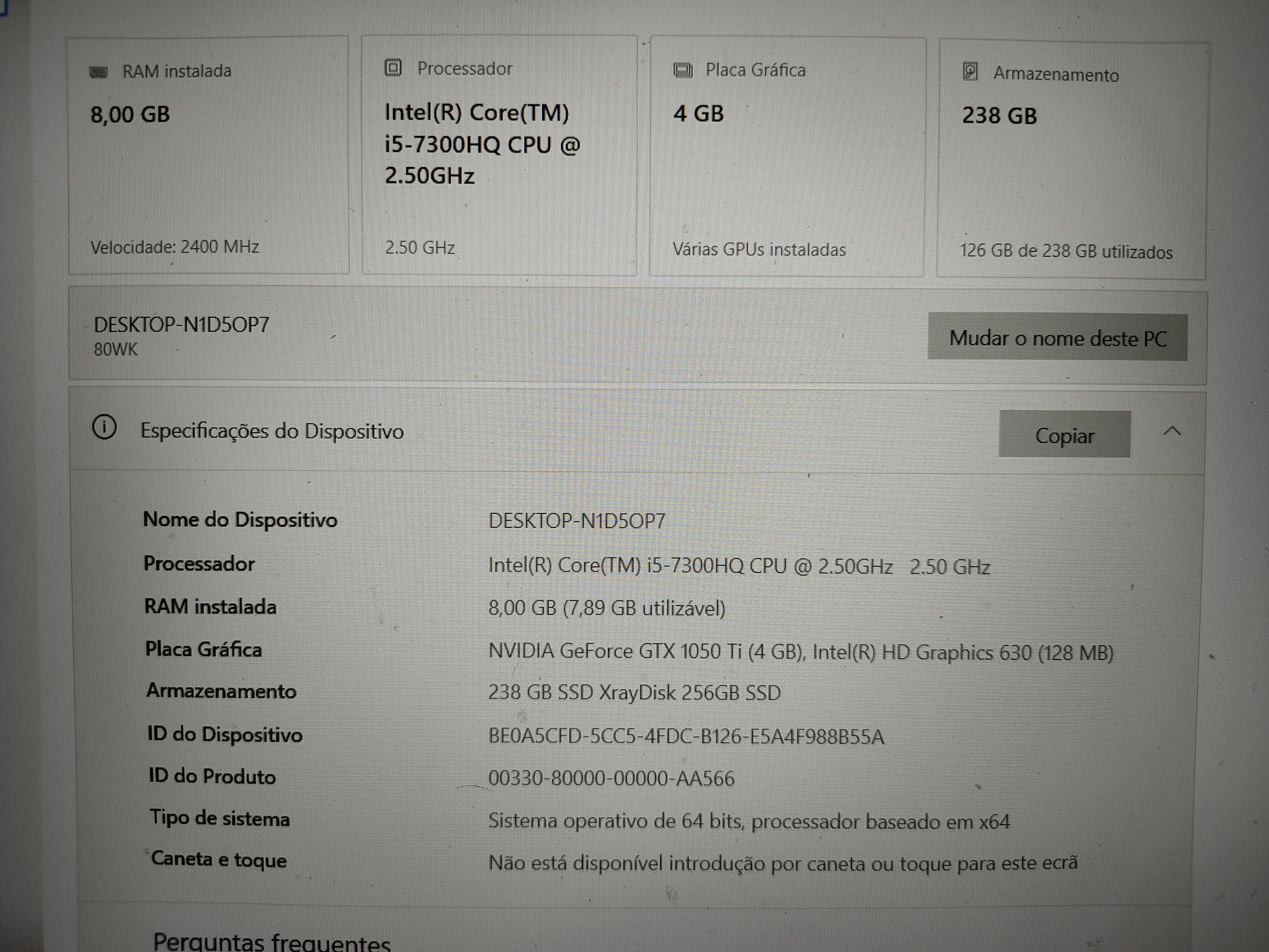 Vendo Portátil Gaming ou troco por PS5