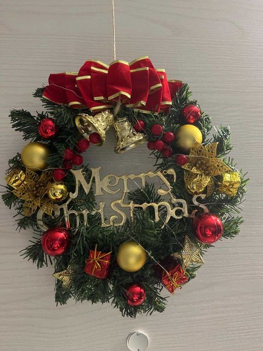 Coroa de Natal com Luzes LED 30 cm