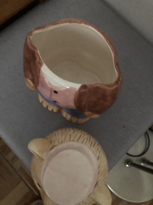 Pote recepiente decorativo em loica