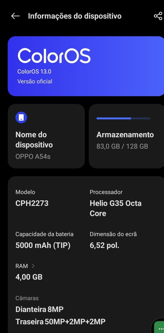 Semartfon OPPO A54