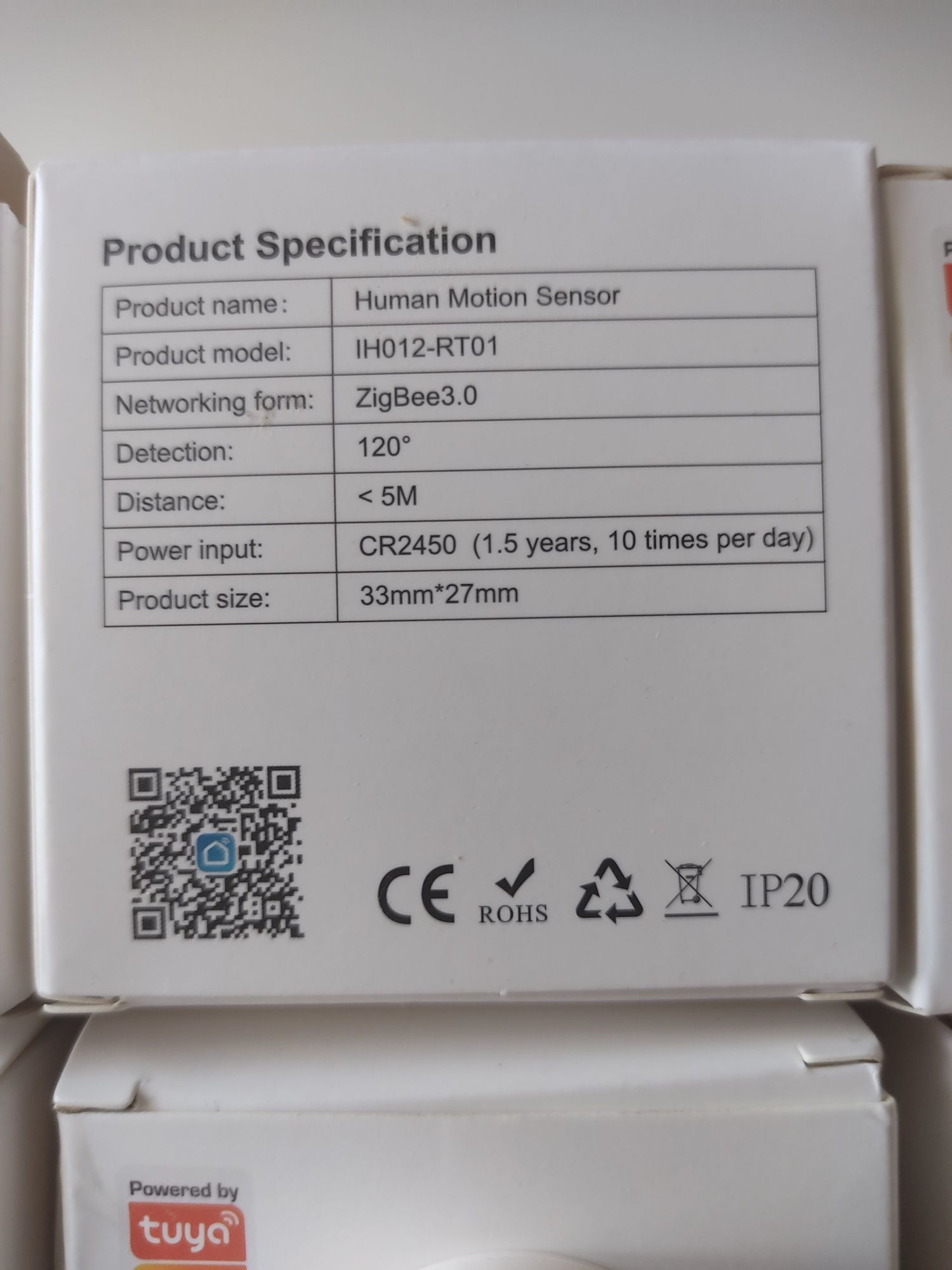Czujnik ruchu Zigbee PIR Tuya Smart life Sonoff