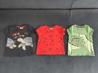 3 x koszulki t-shirty chłopiec SoCute r. 86 mix kolorowe lato