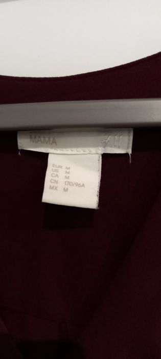 Burgundowa tunika h&m mama rozm M