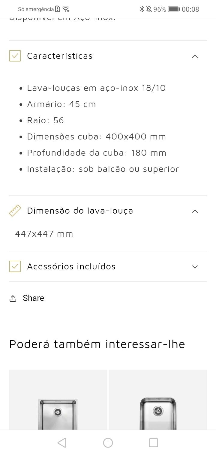 Lava loiça inox Remo 40