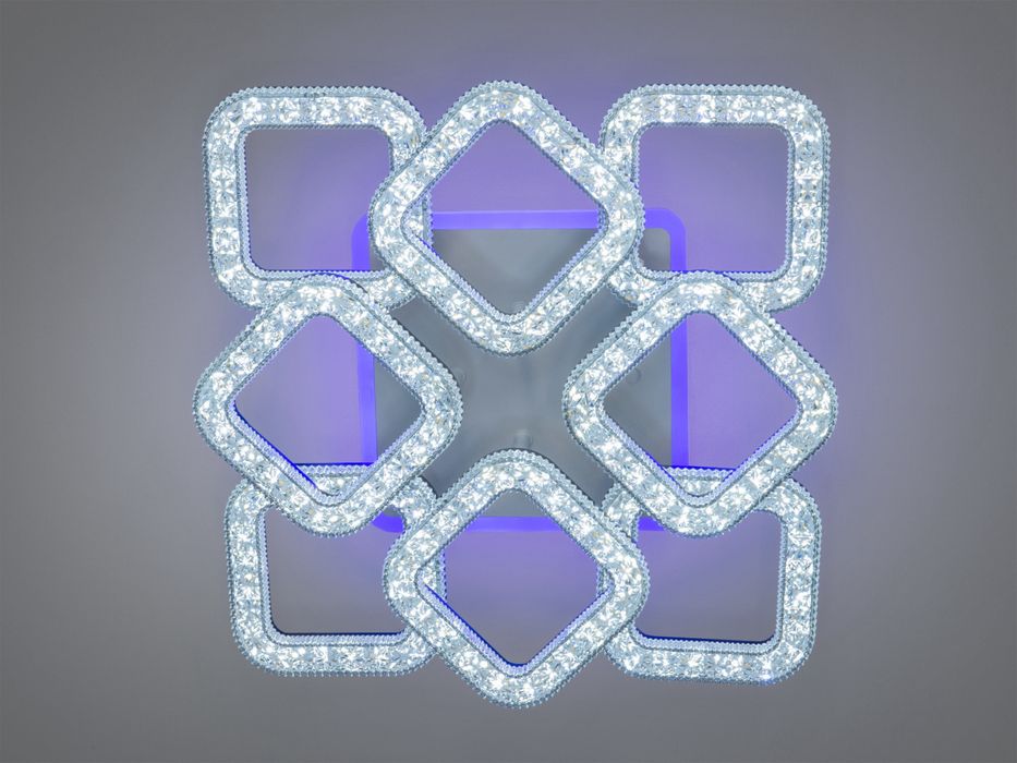 LED люстра з димером і підсвічуванням, 90W світлодіодна