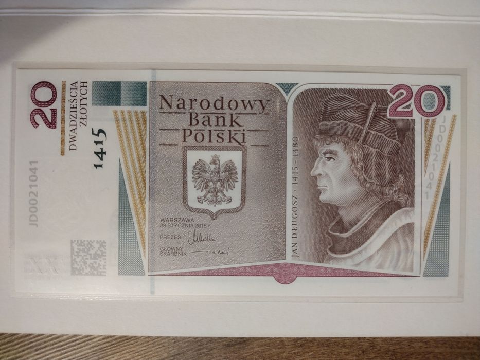 Jan Długosz banknot kolekcjonerski 20 zł