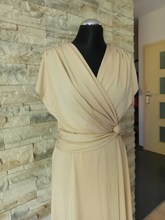 Elegancka sukienka kopertowa, S, jak nowa