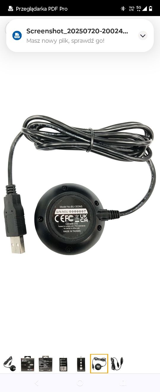 Odbiornik USB GPS