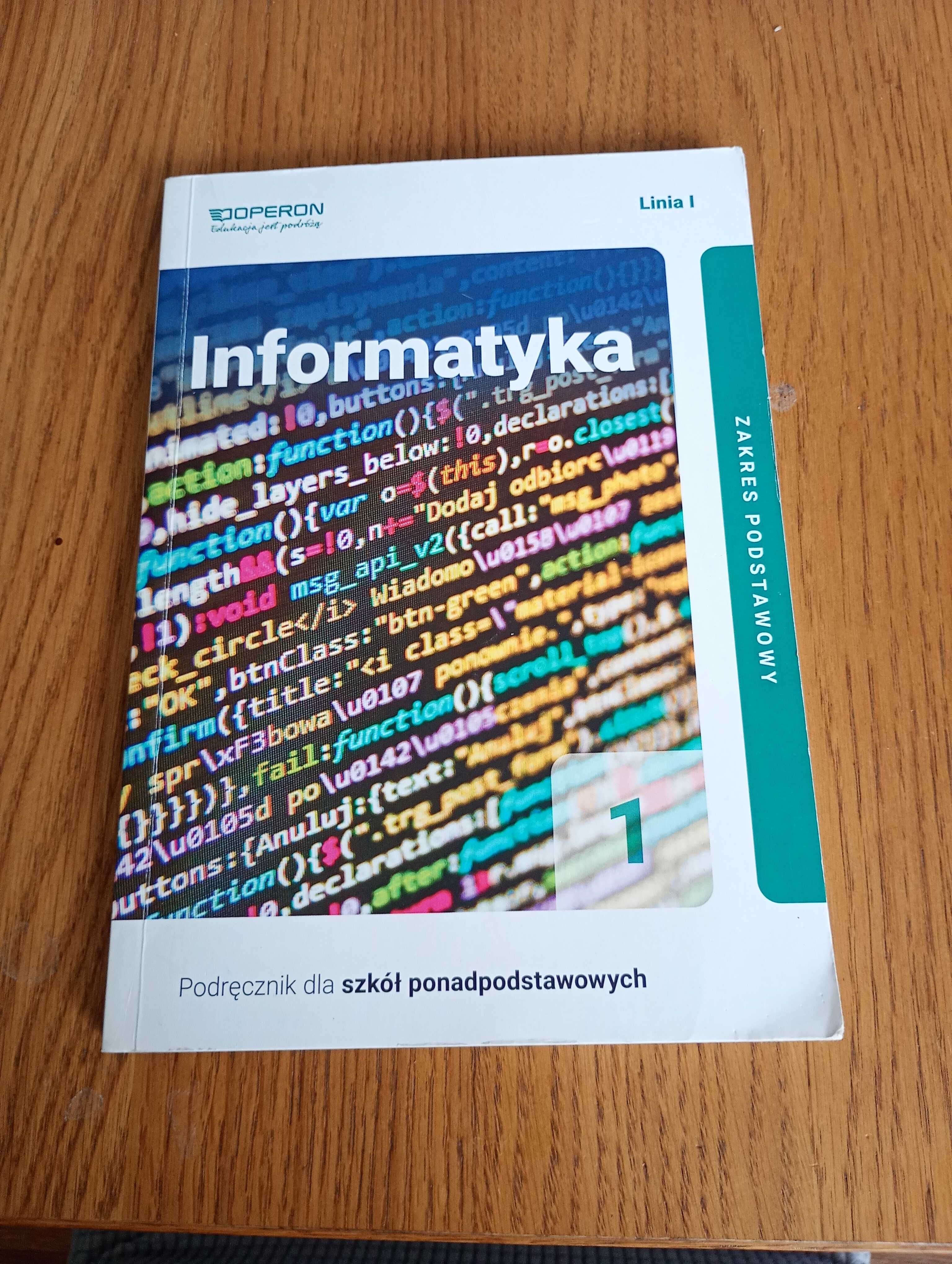 Podręcznik Informatyka klasa 1 Liceum technikum