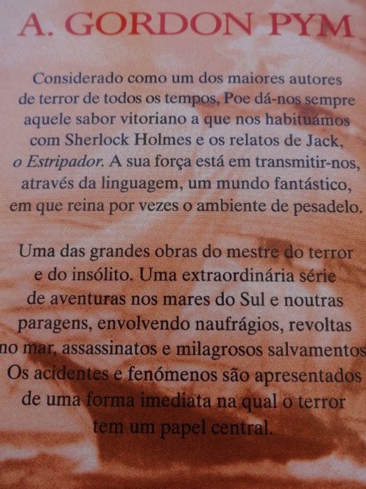 Livro - "Narrativa de A. Gordon Pym"