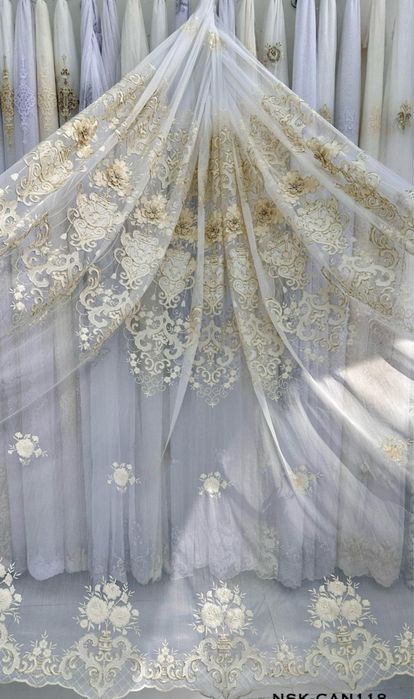 3D тюль королівська бамбук нитка тюлі штори