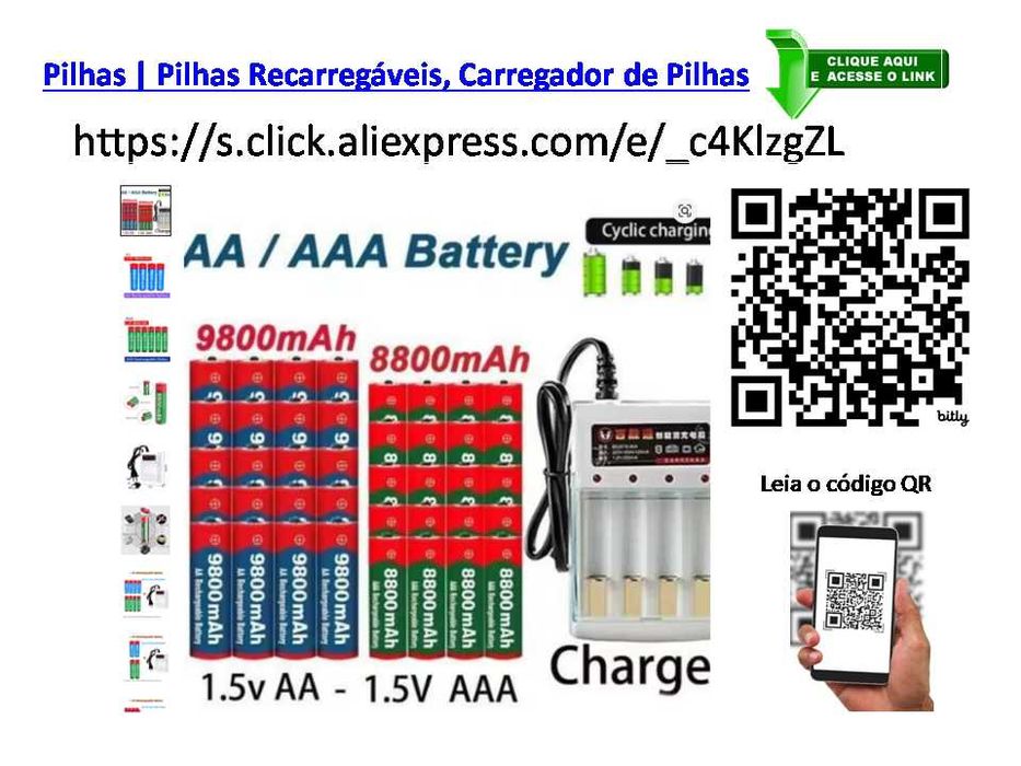 Pilhas recarregáveis