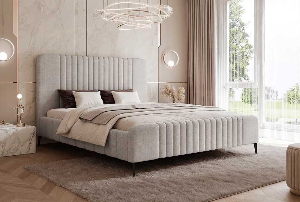 Łóżko tapicerowane NORAN SLIM DARMOWA DOSTAWA z pojemnikiem na pościel