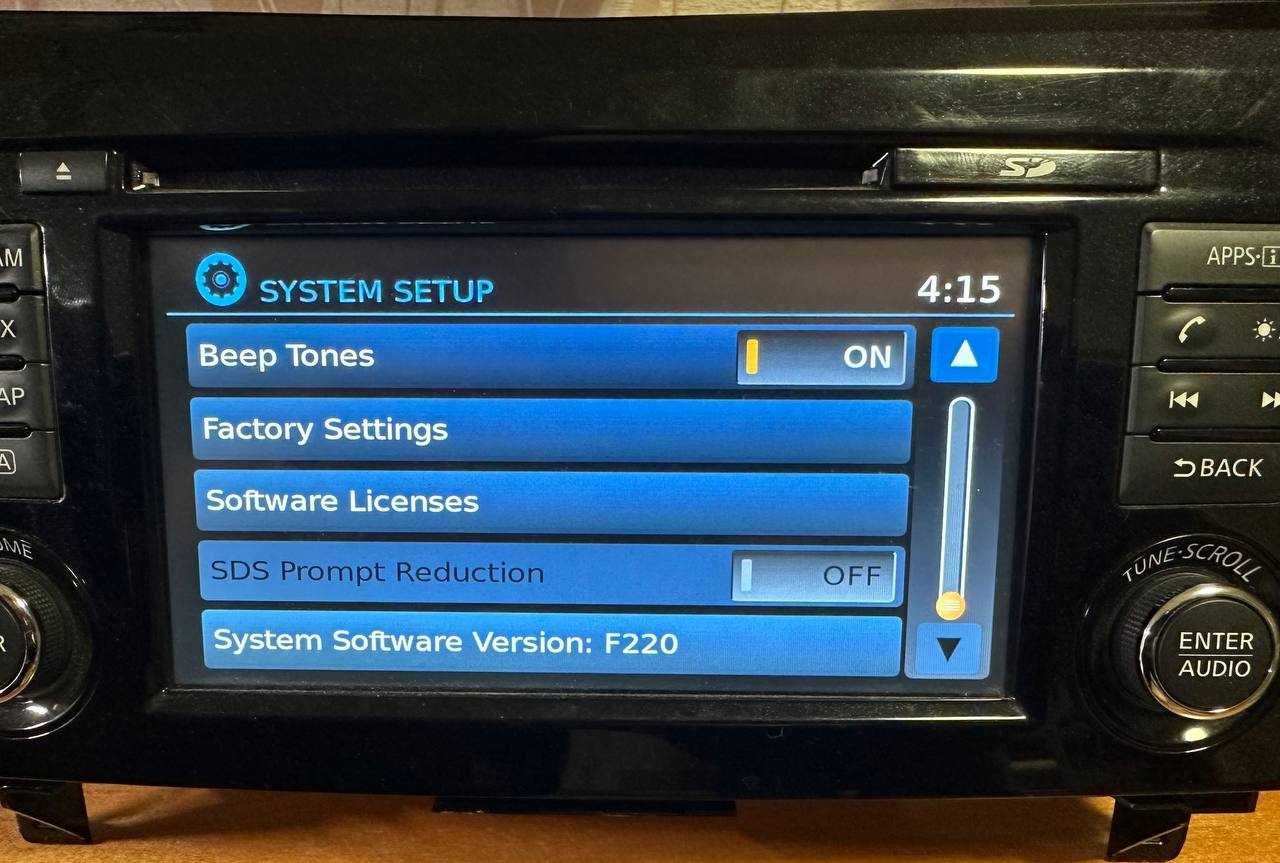 Прошивка NISSAN Rogue Connect 3 язык частоты
