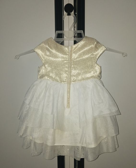 Sukienka okolicznościowa rozm. 74 / złota z tiulową spódnicą/ H&M