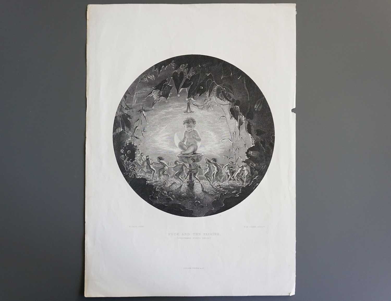 Stara grafika, staloryt, Puck and the fairies, 1800 rok