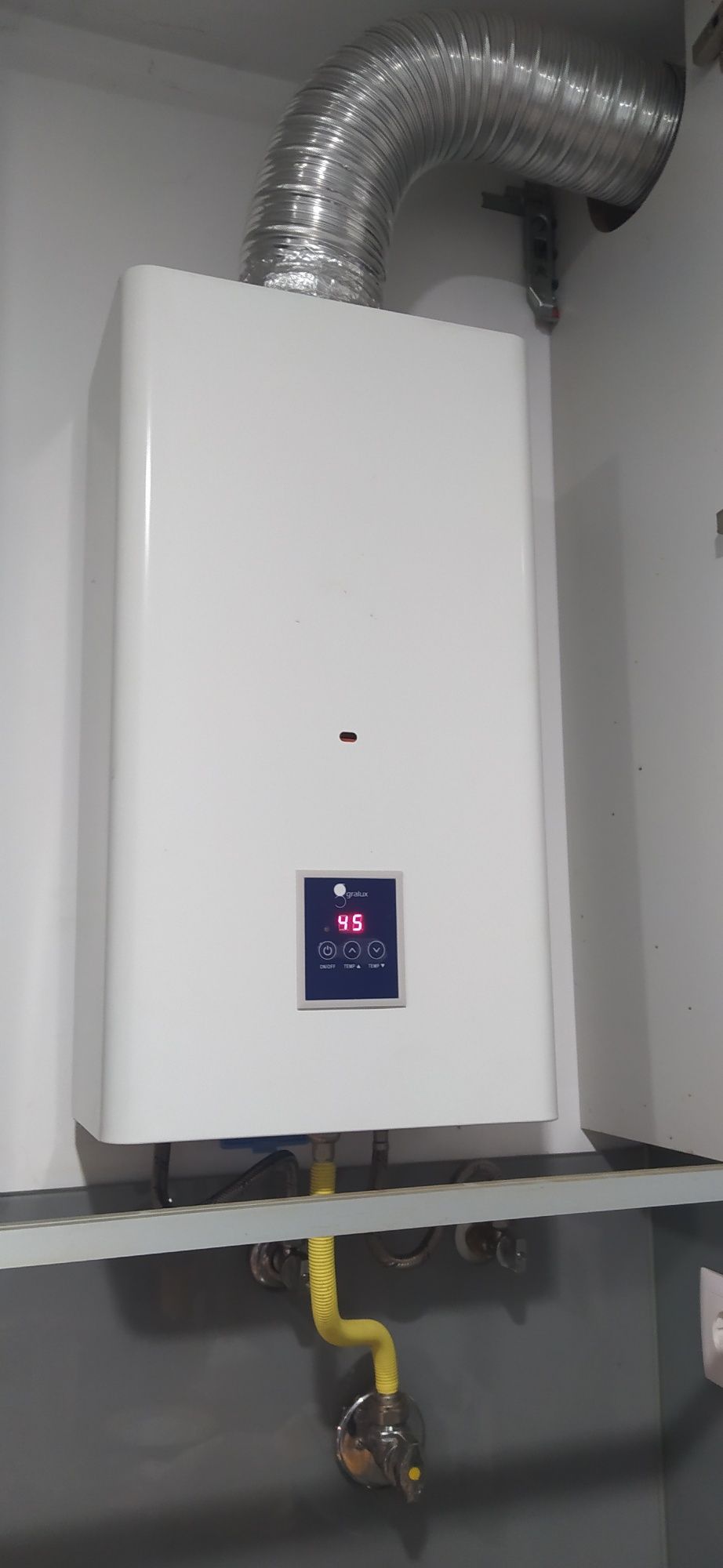 Esquentador Termostático Gralux - 10L - COMO NOVO - Apoio painel Solar