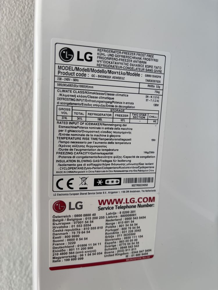 Frigorifico Combinado LG 374L